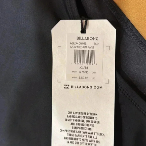 Billabong A/Div Medium Bottom - Black - Size XL - Picture 5 of 5